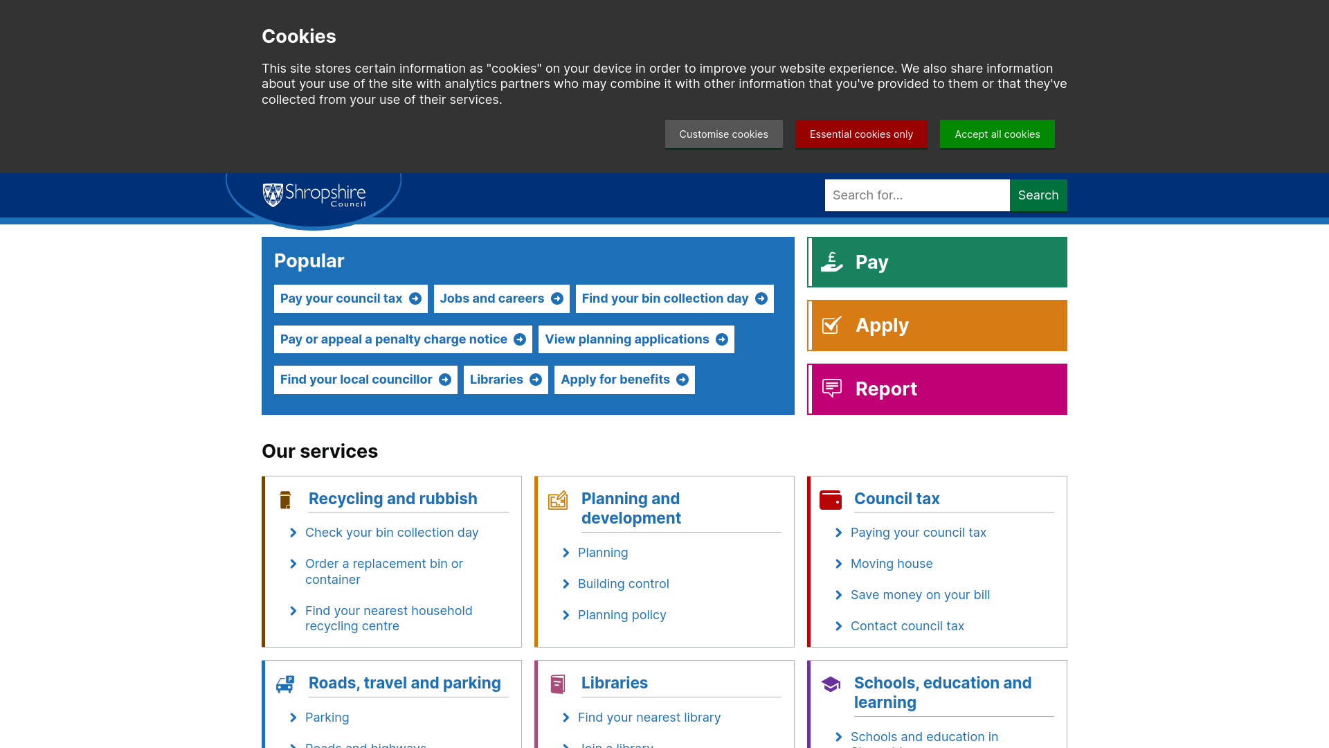 Website screenshot