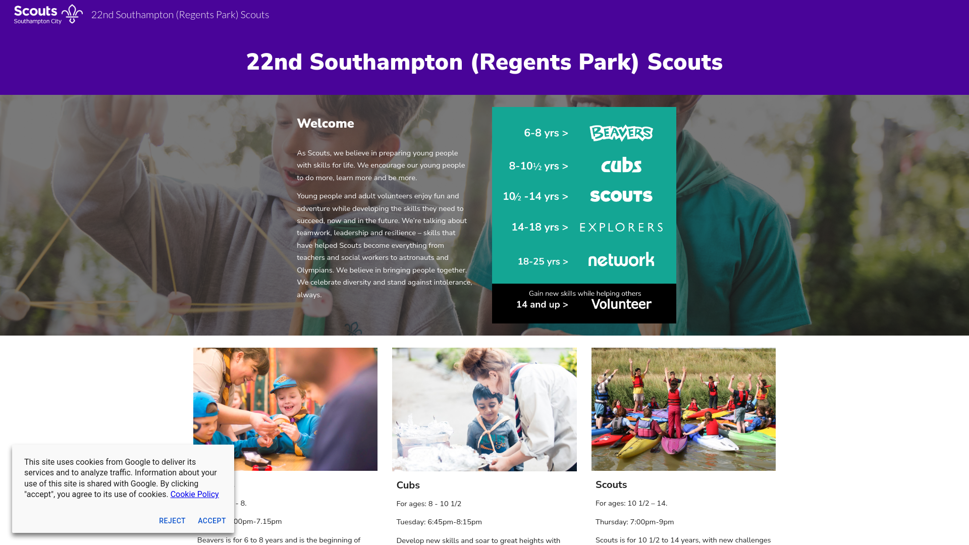 Website screenshot