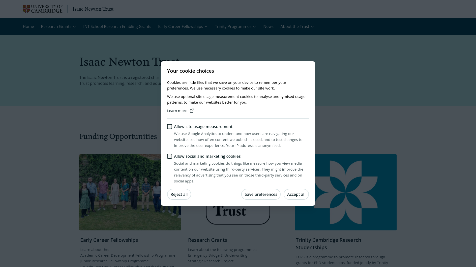 Website screenshot
