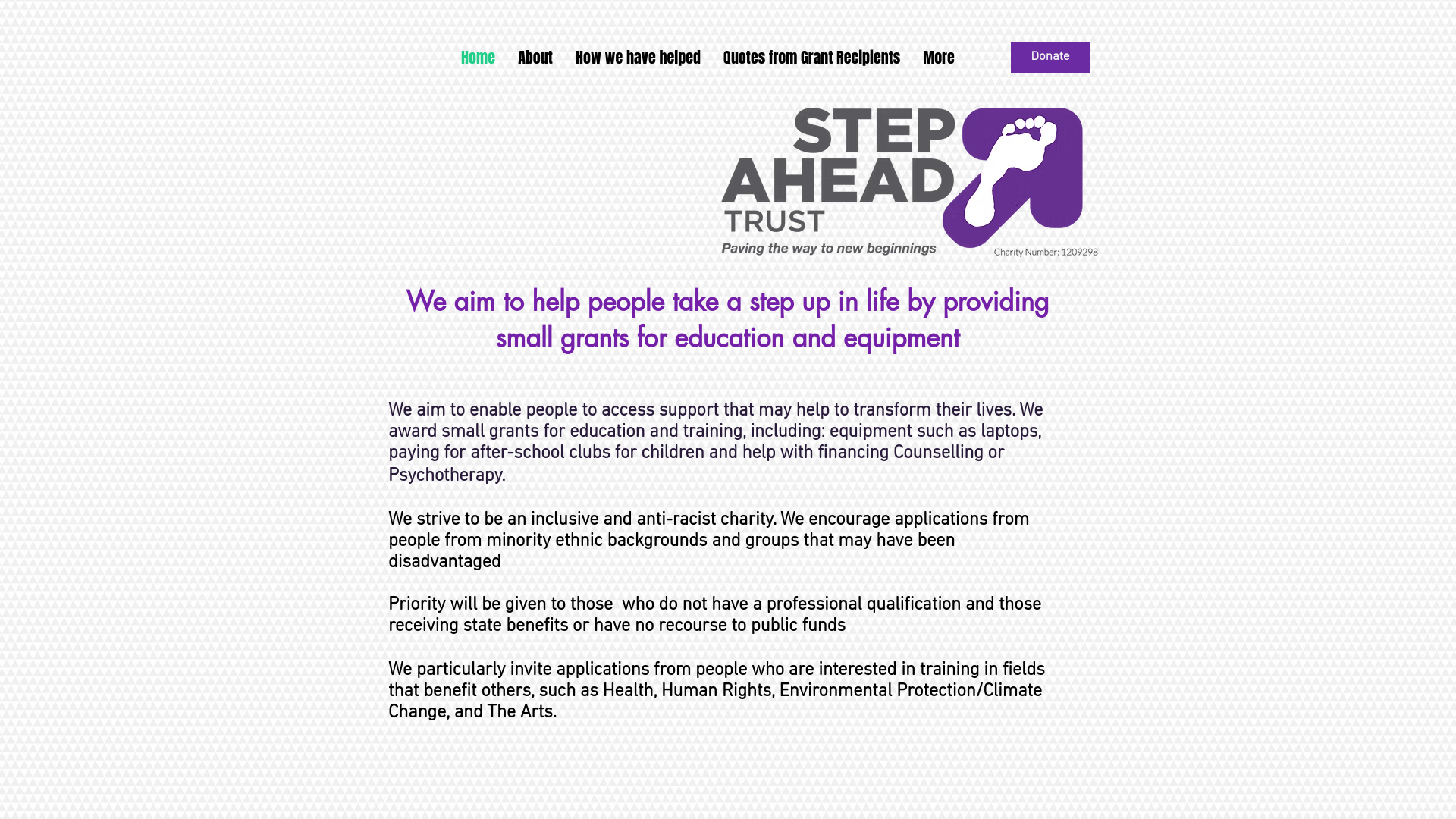Website screenshot