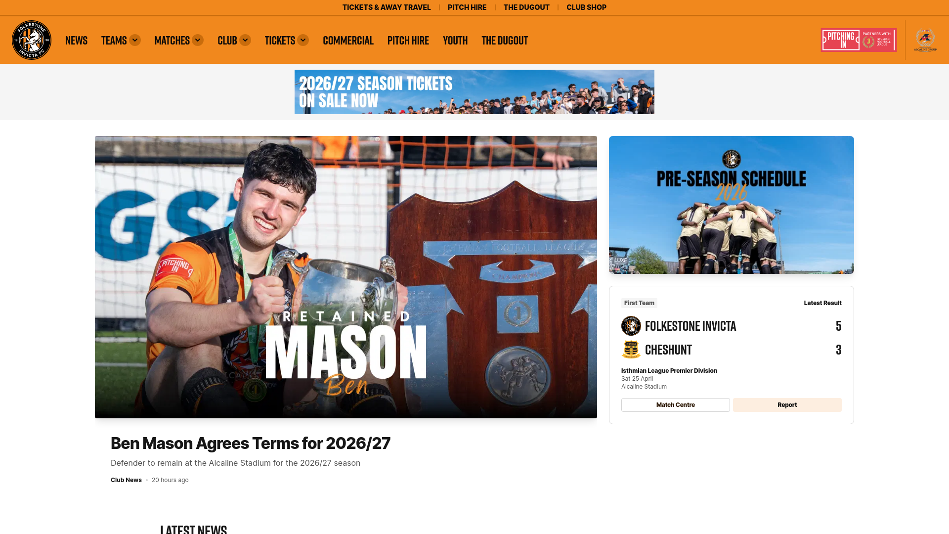 Website screenshot