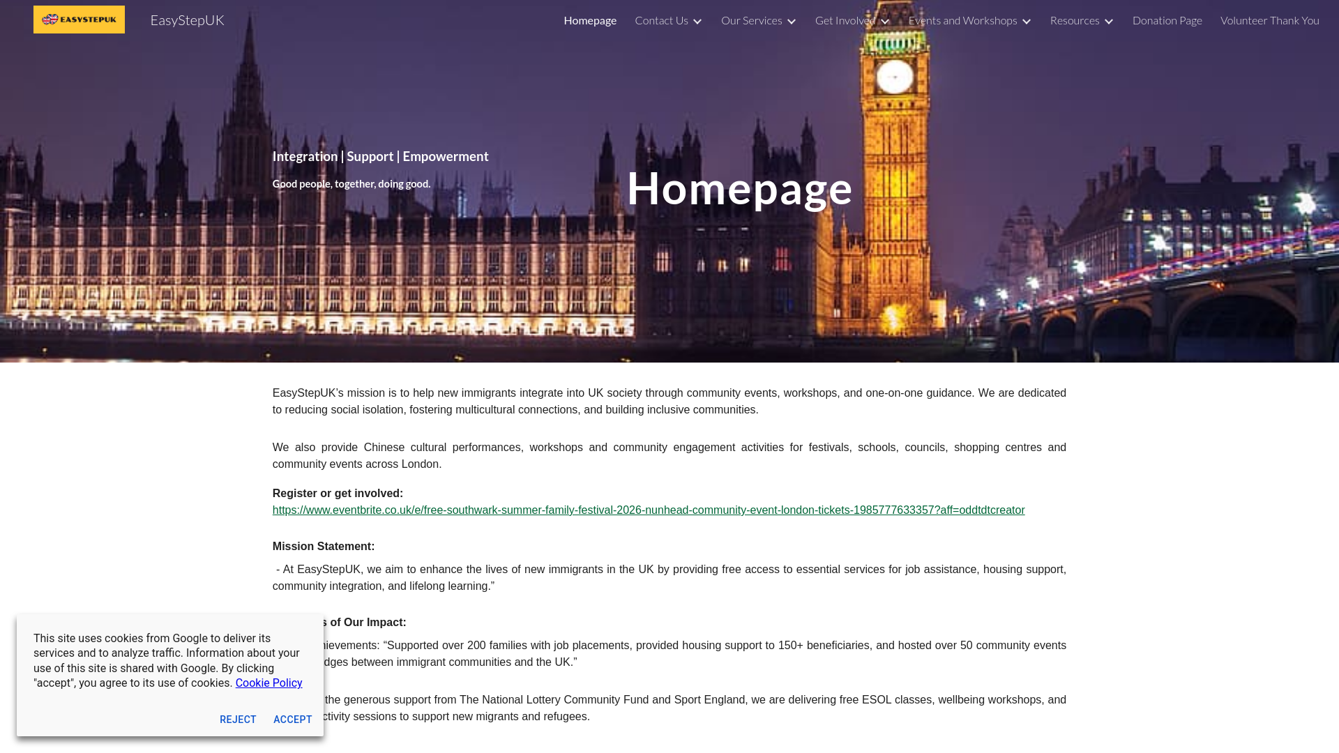 Website screenshot