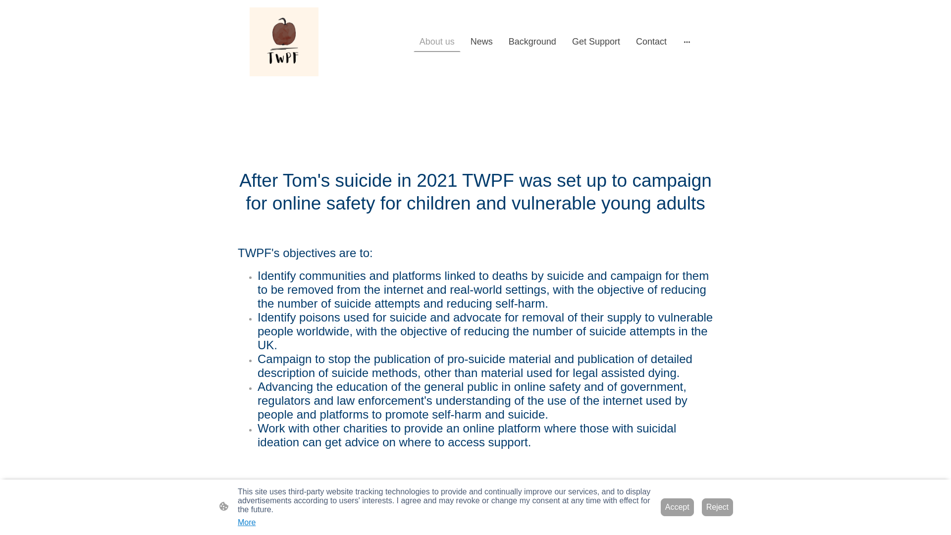 Website screenshot