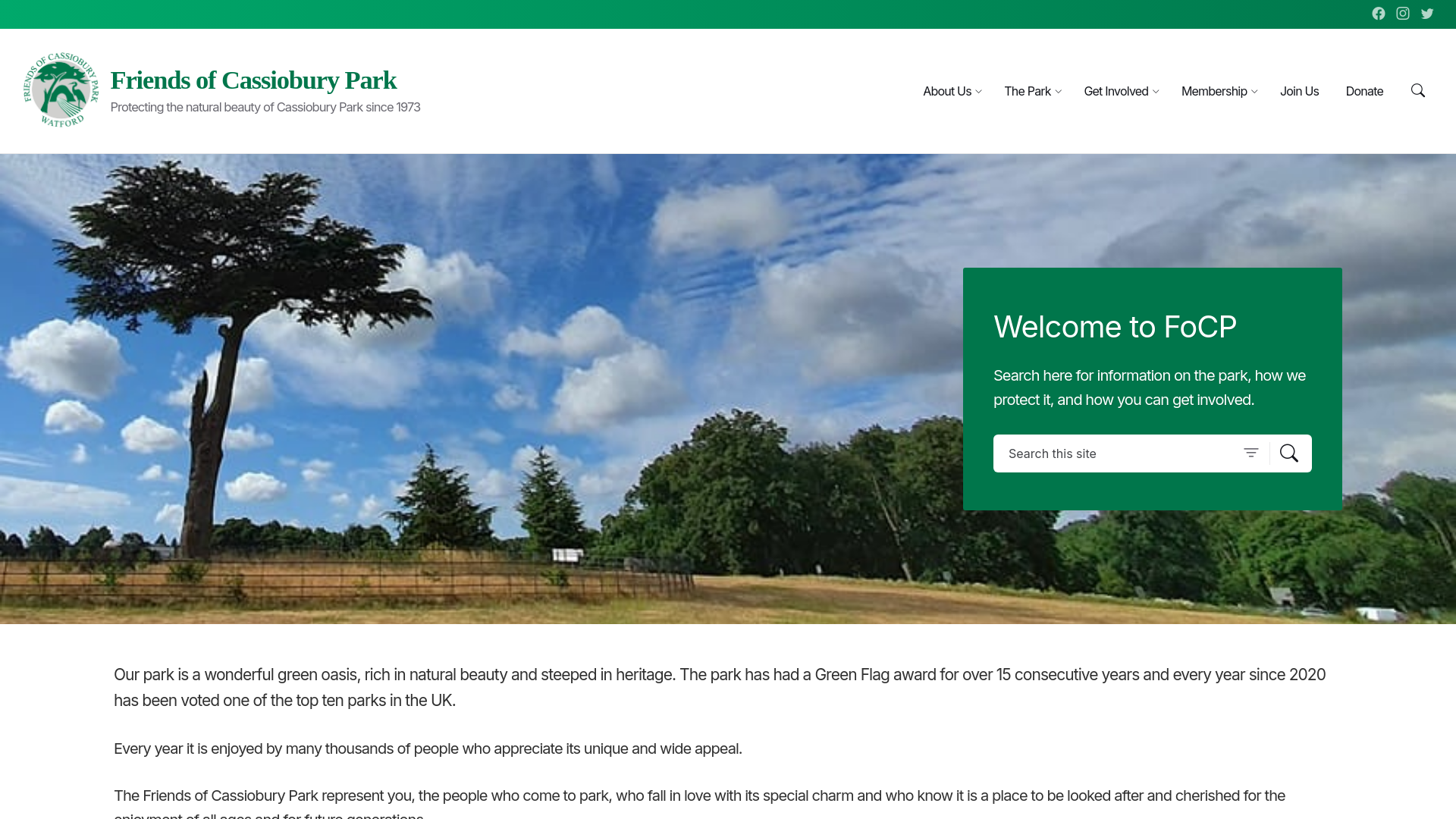 Website screenshot