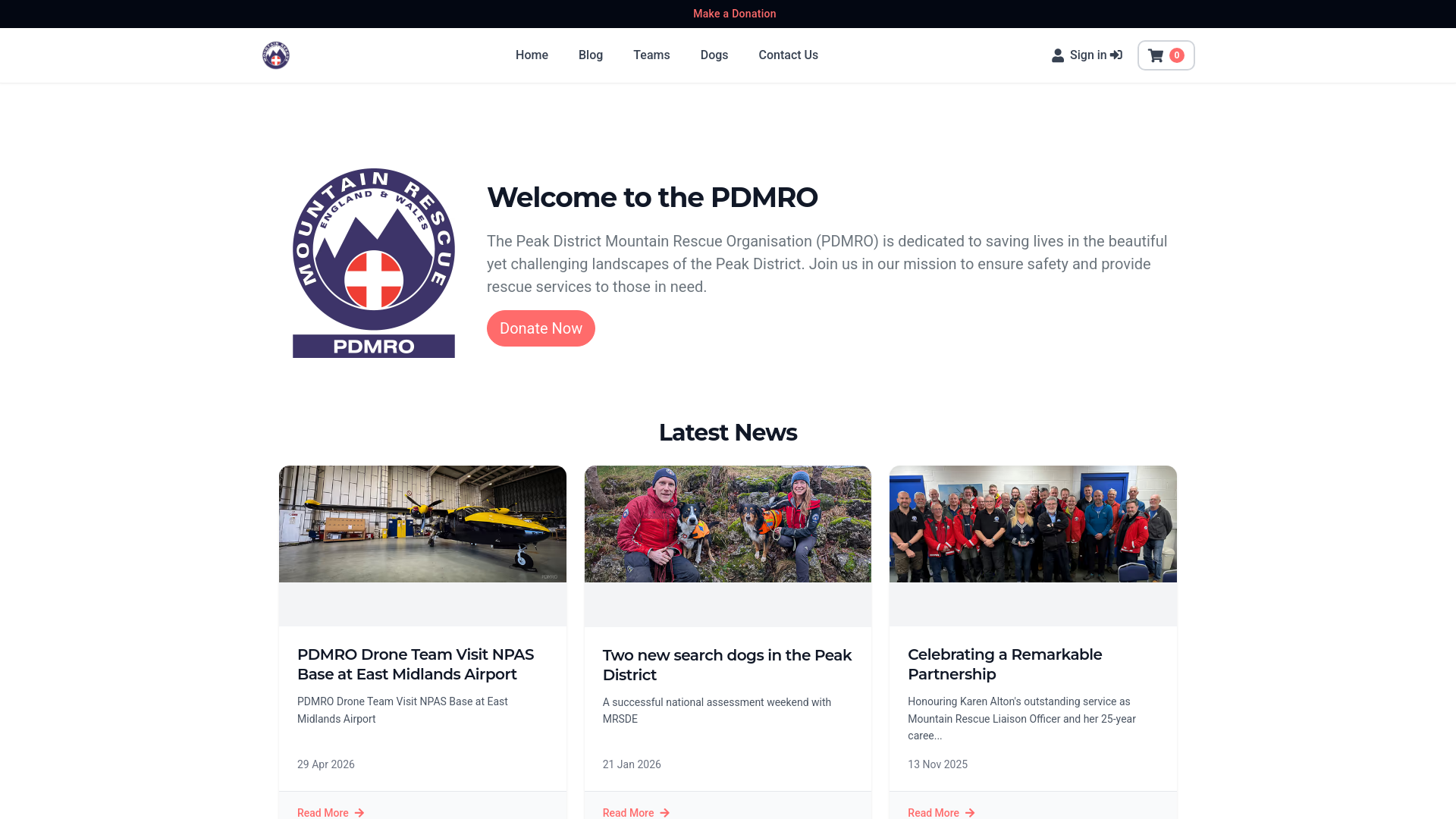 Website screenshot