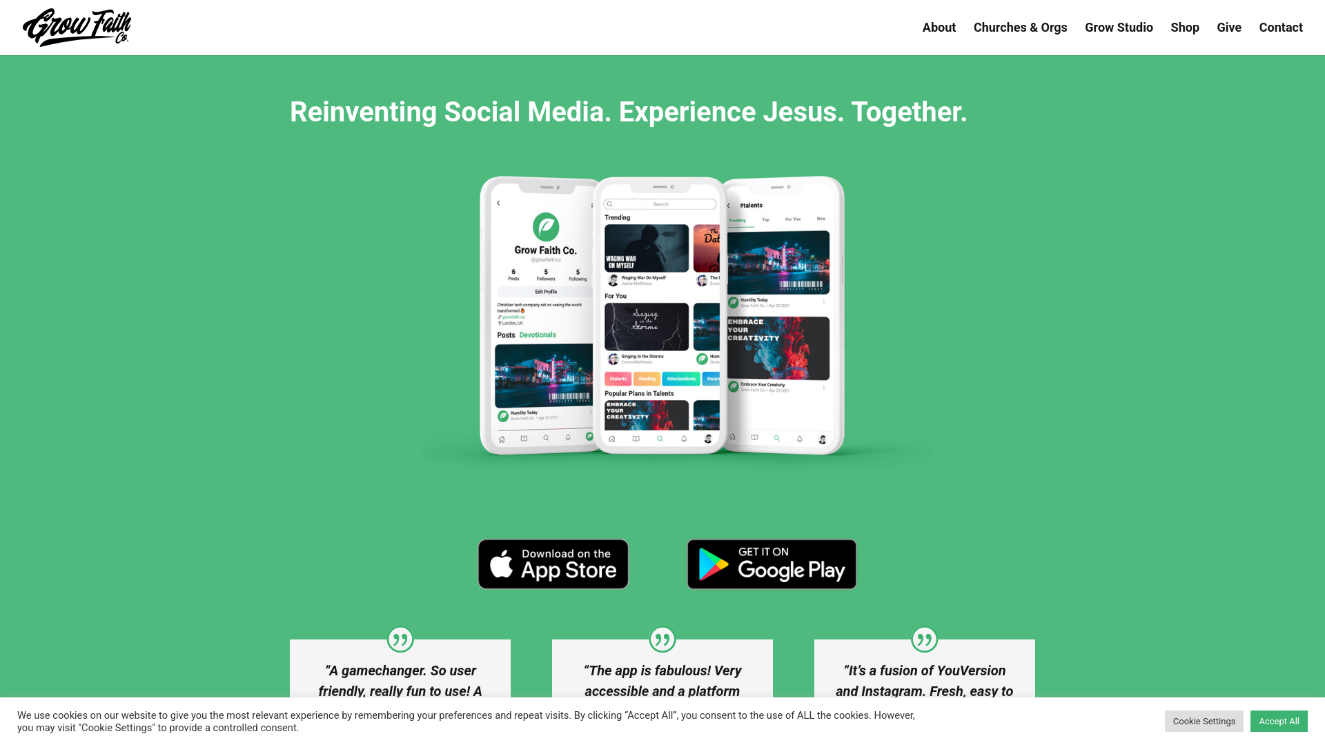 Website screenshot