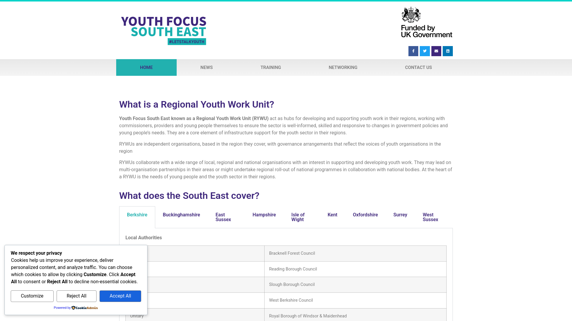 Website screenshot