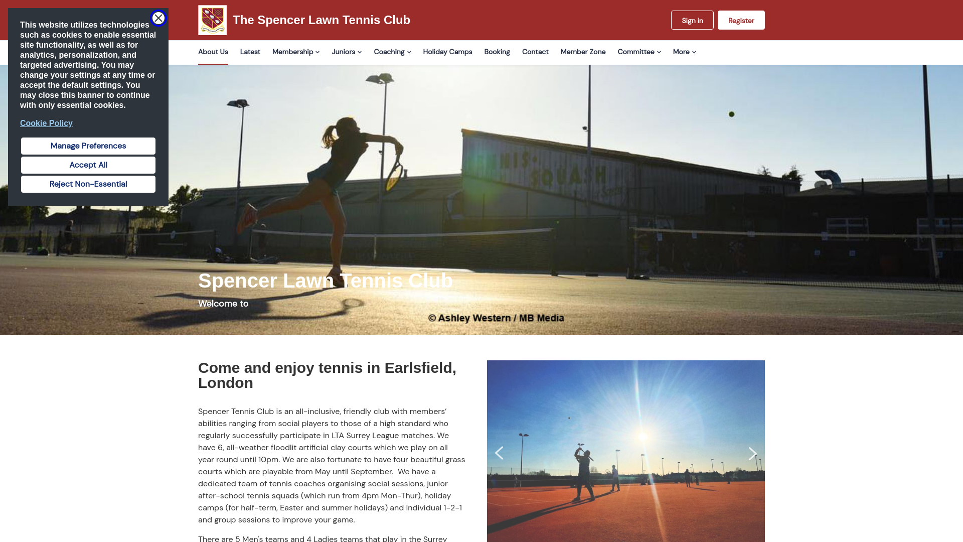 Website screenshot