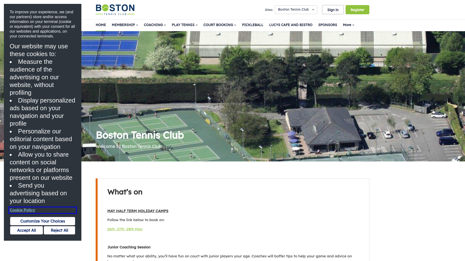 Website screenshot