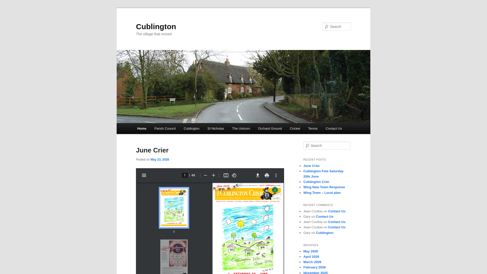 Website screenshot