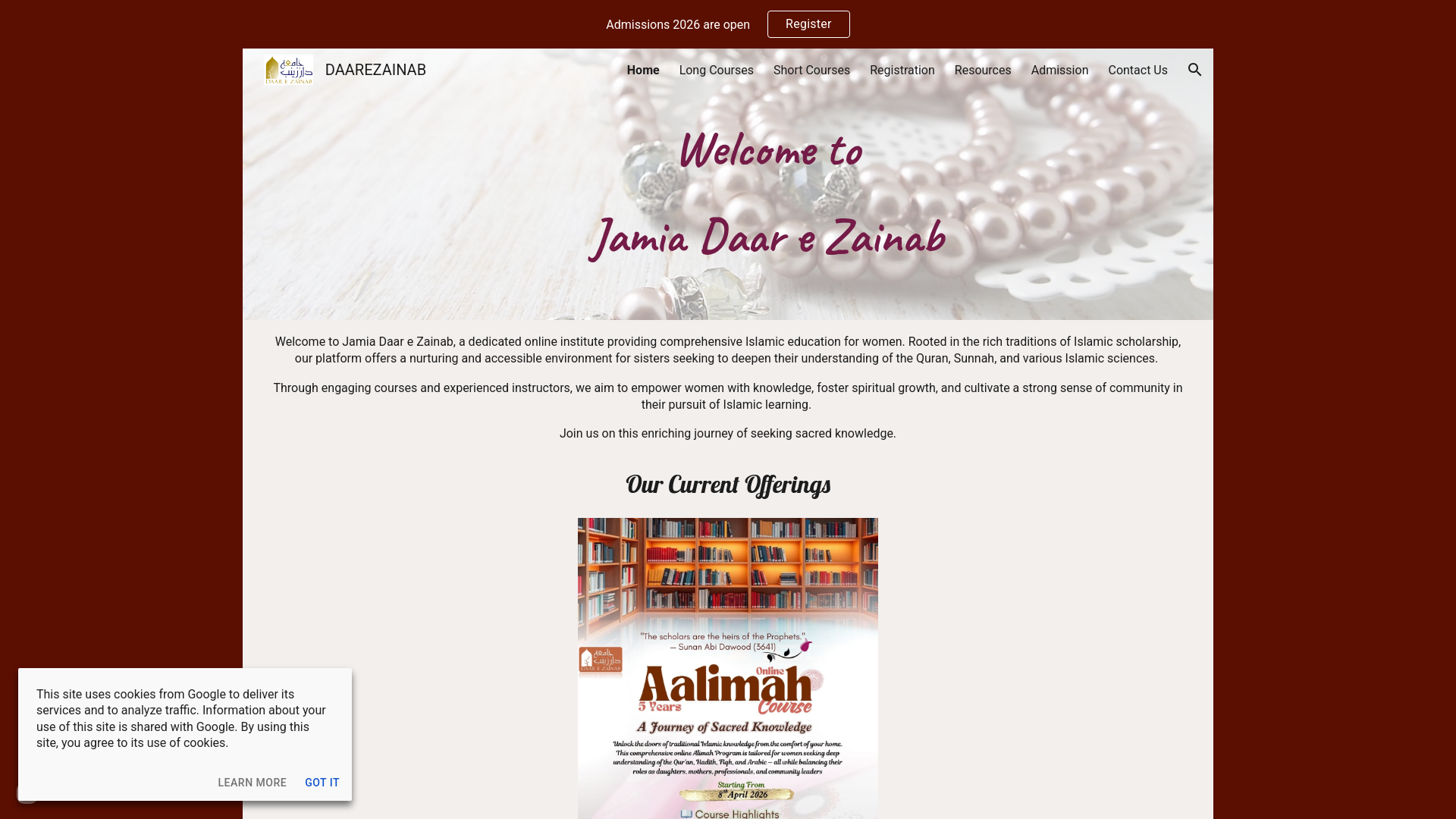 Website screenshot