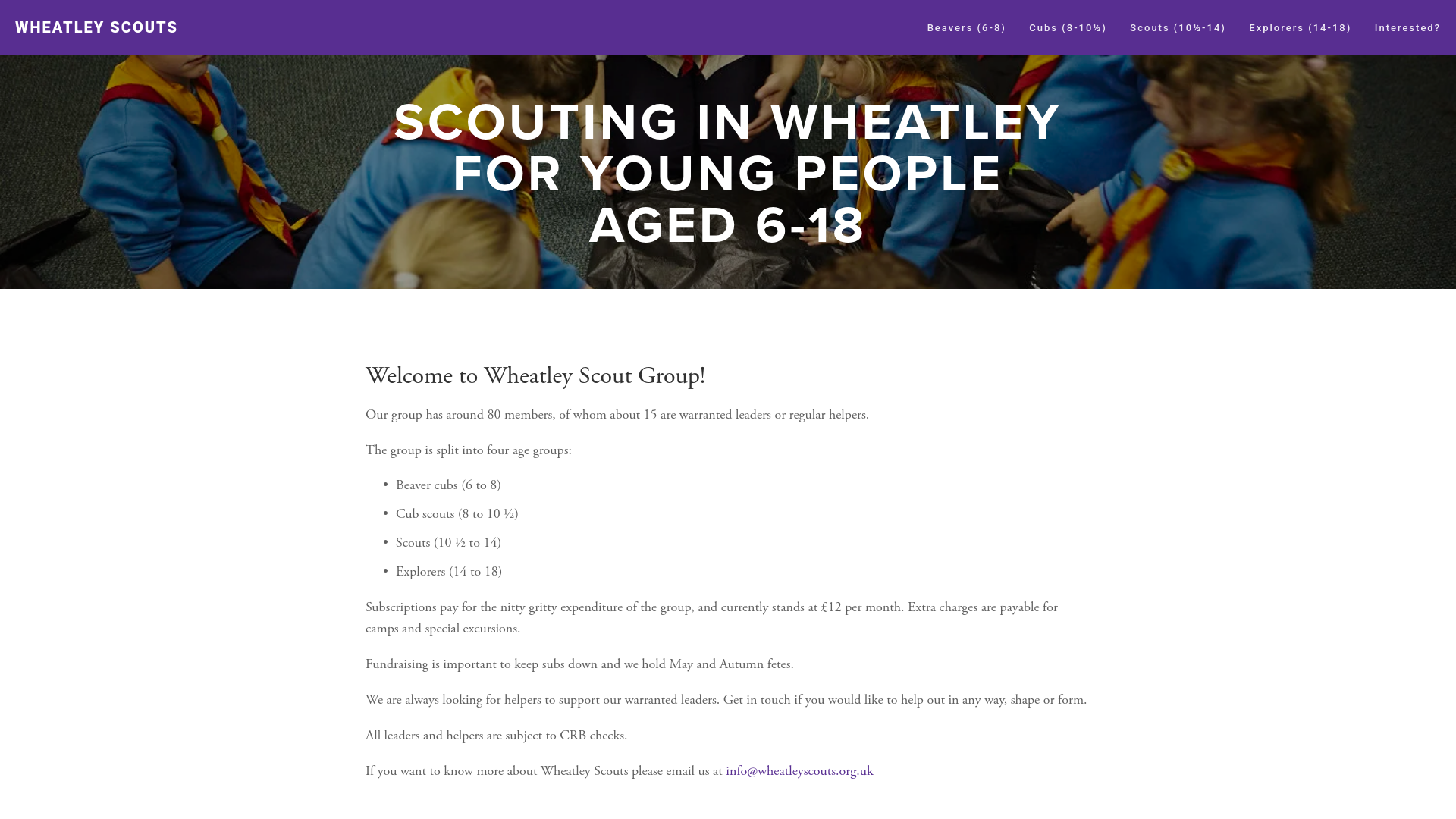 Website screenshot