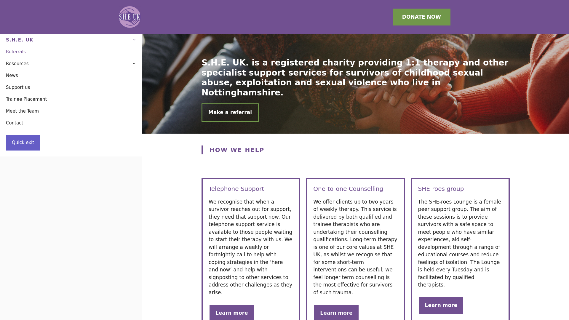 Website screenshot