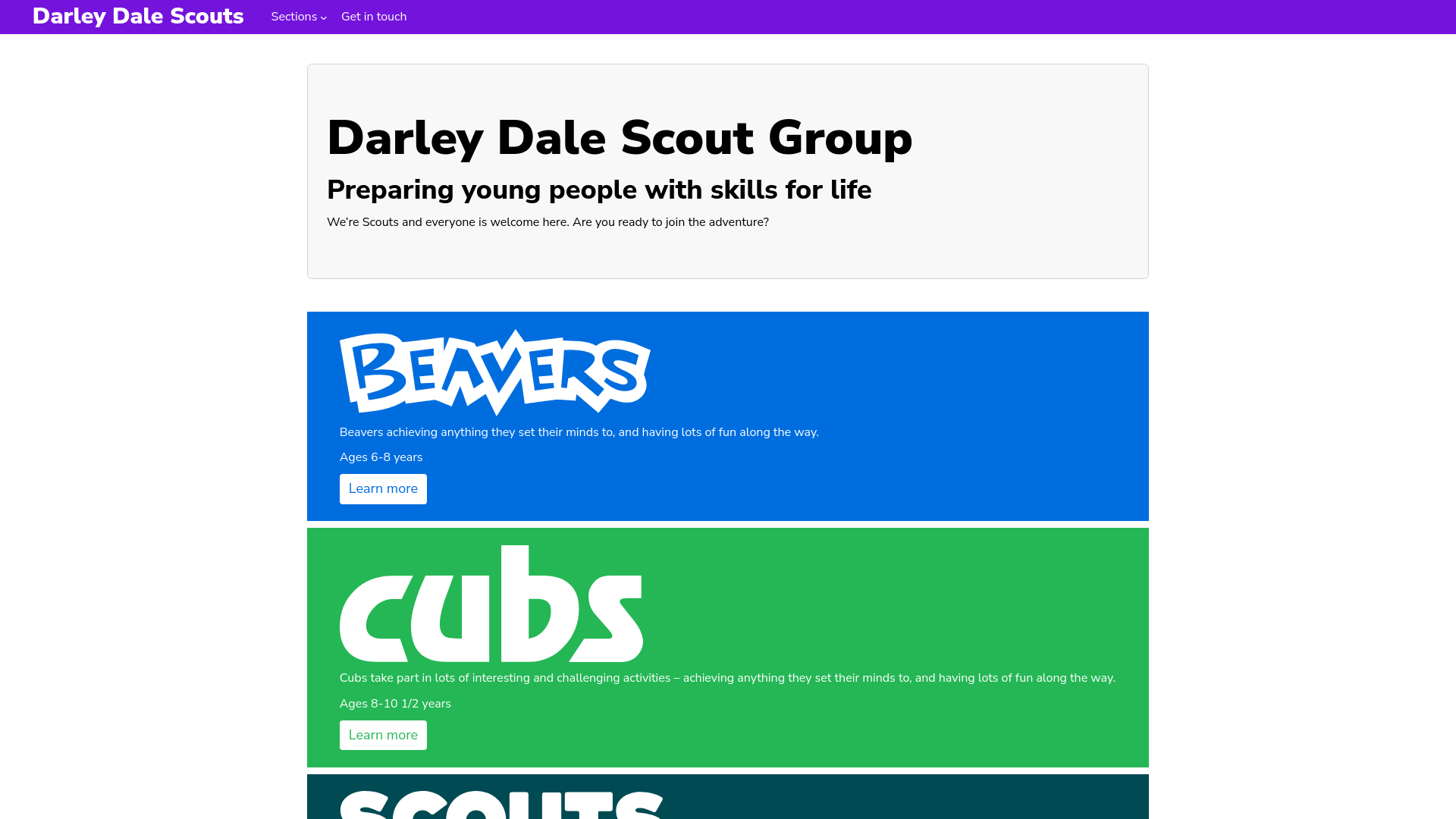 Website screenshot