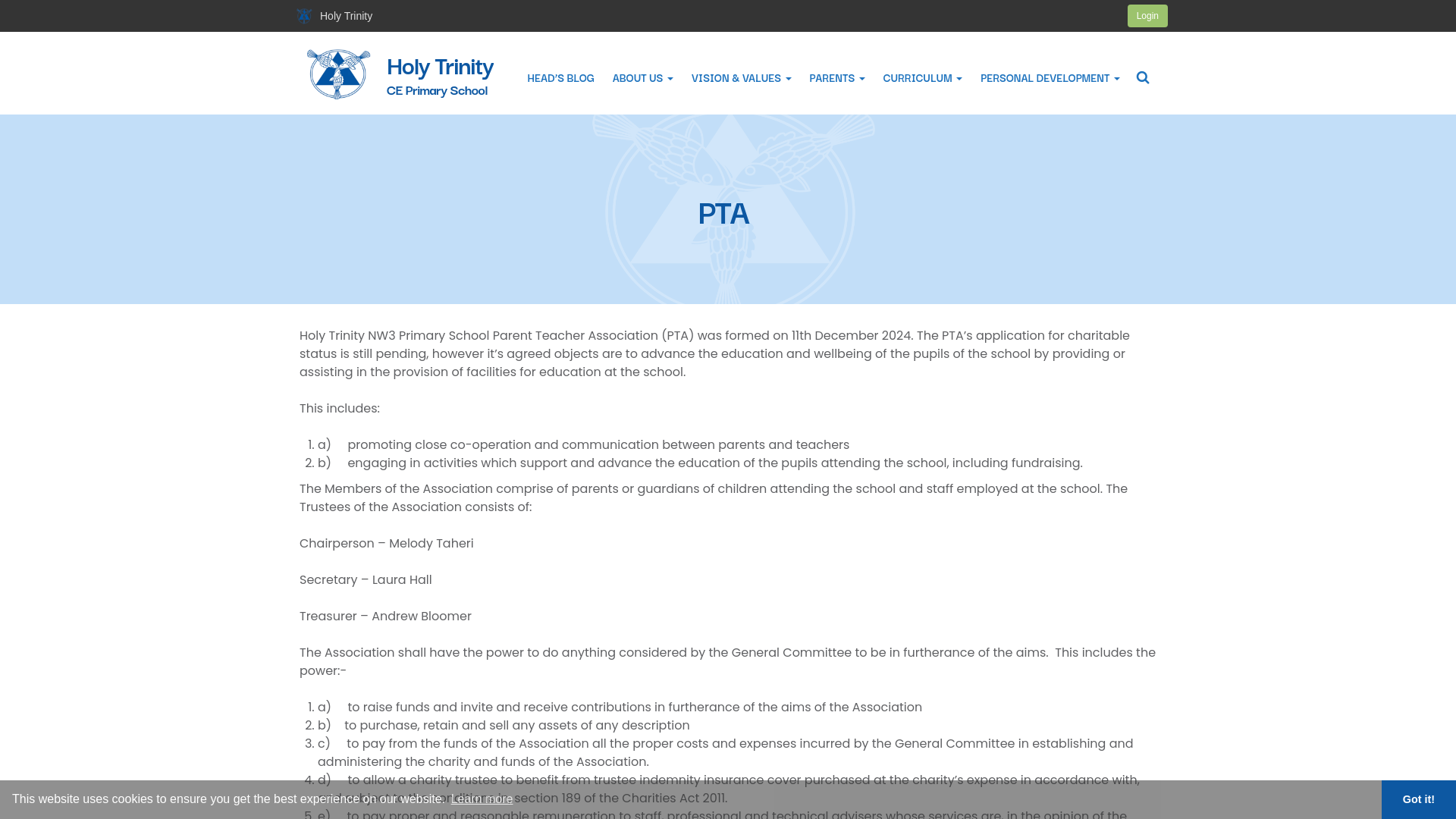 Website screenshot