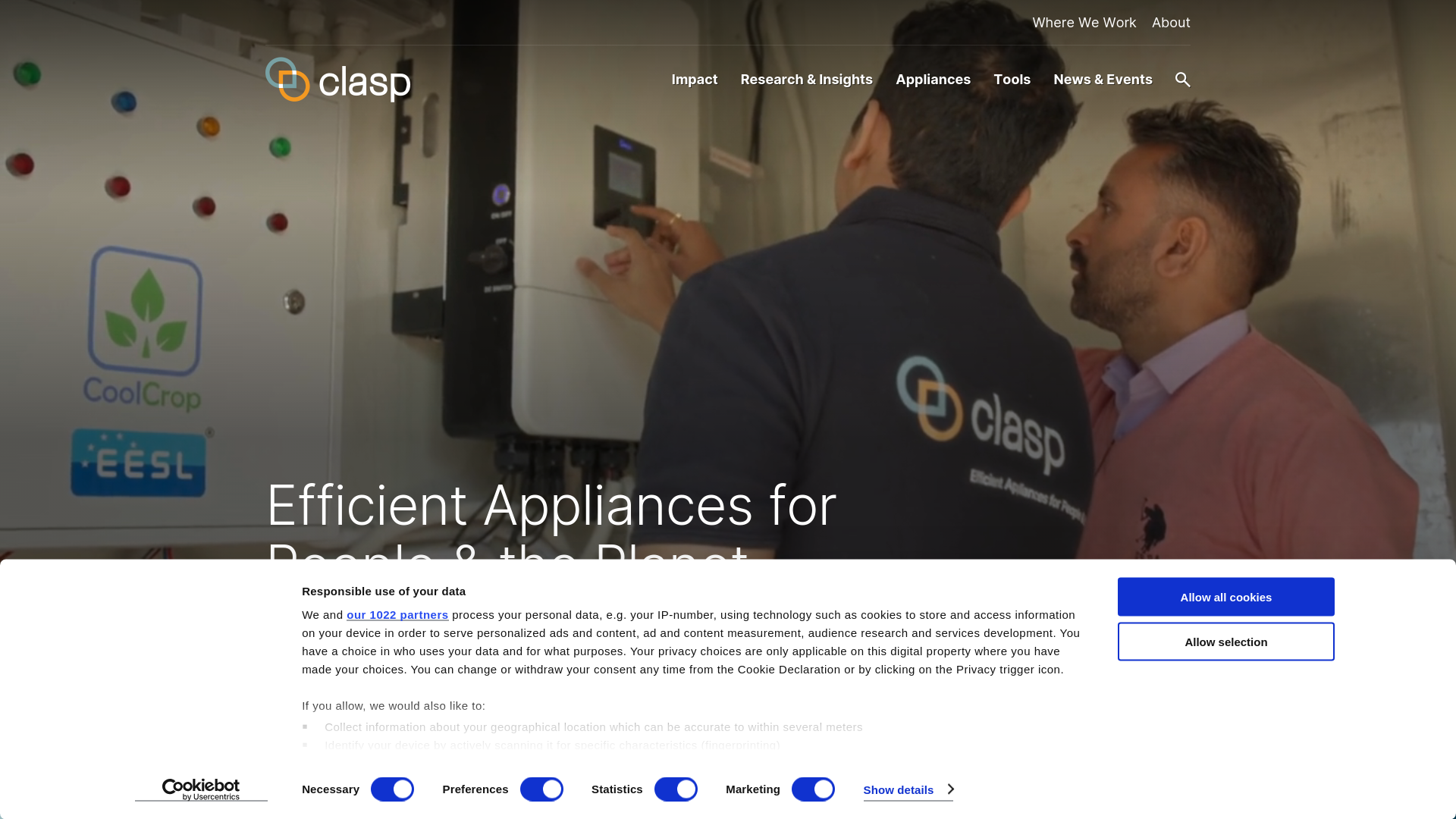 Website screenshot