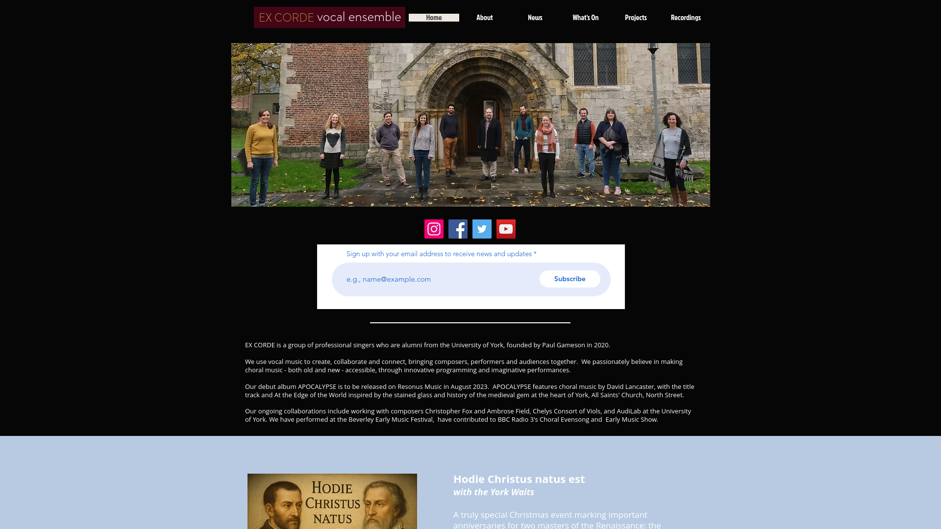 Website screenshot