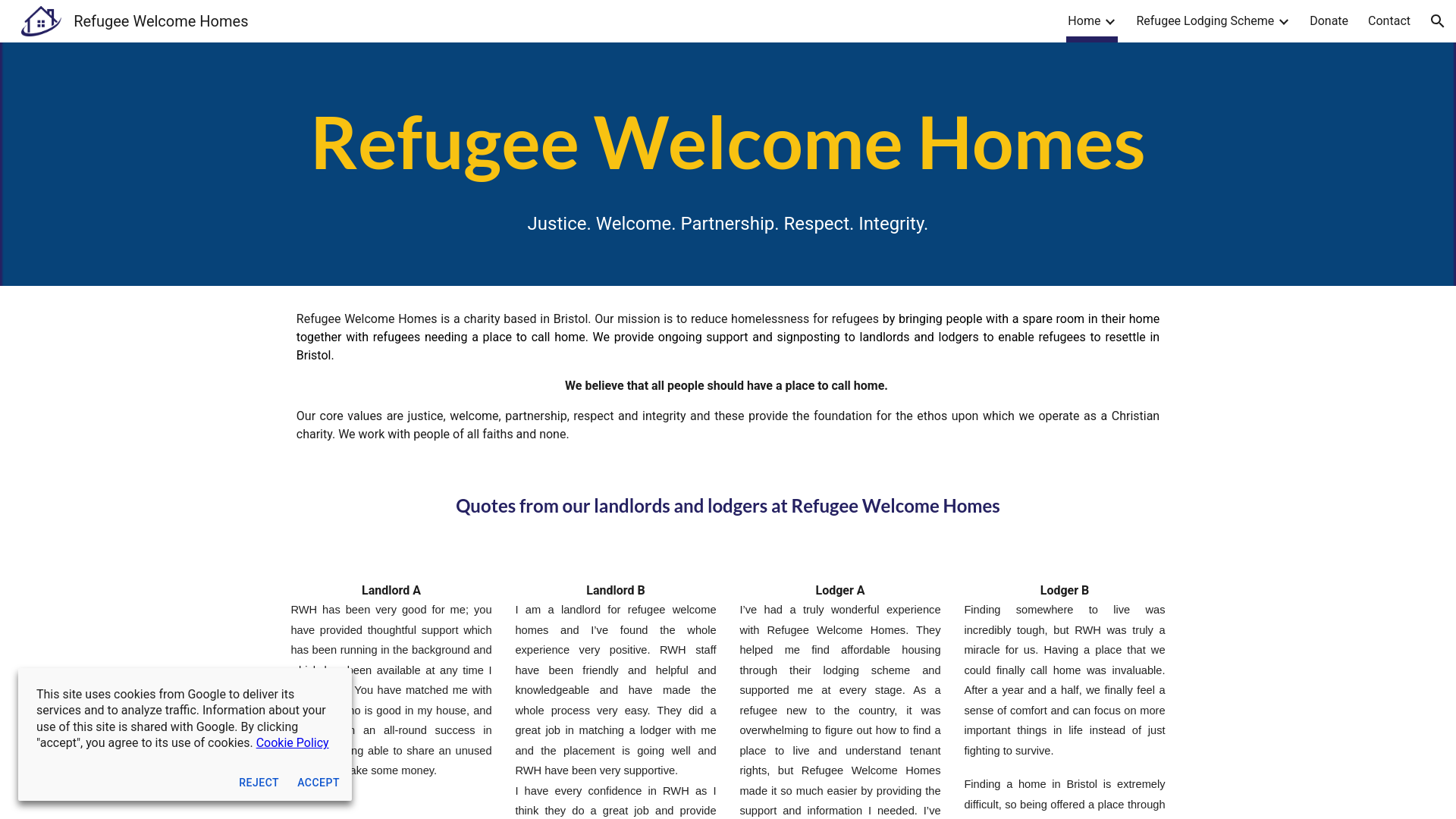 Website screenshot