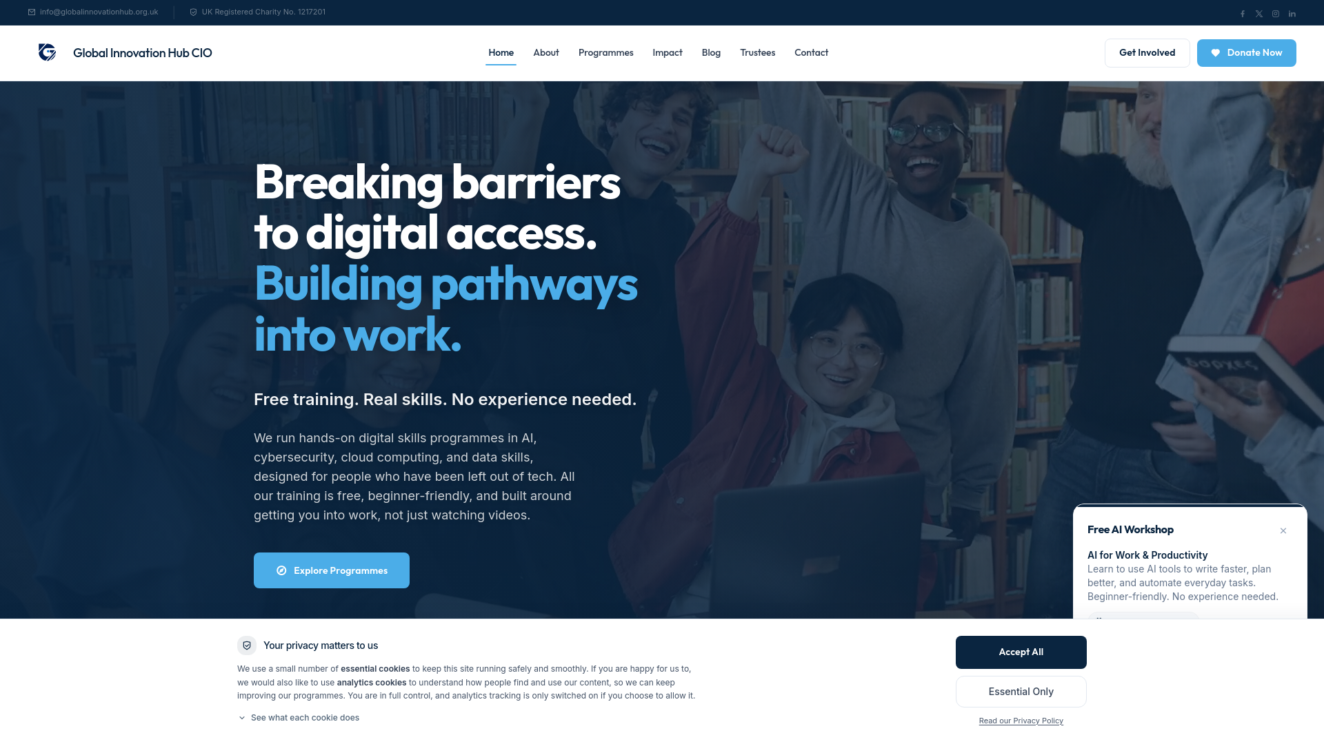 Website screenshot