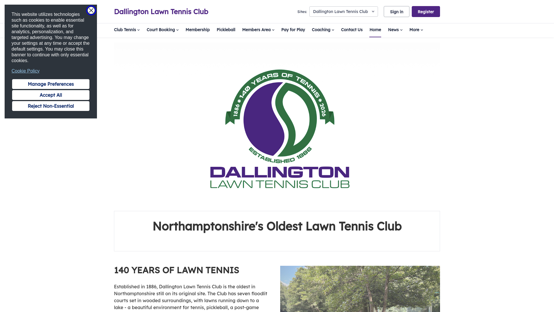 Website screenshot