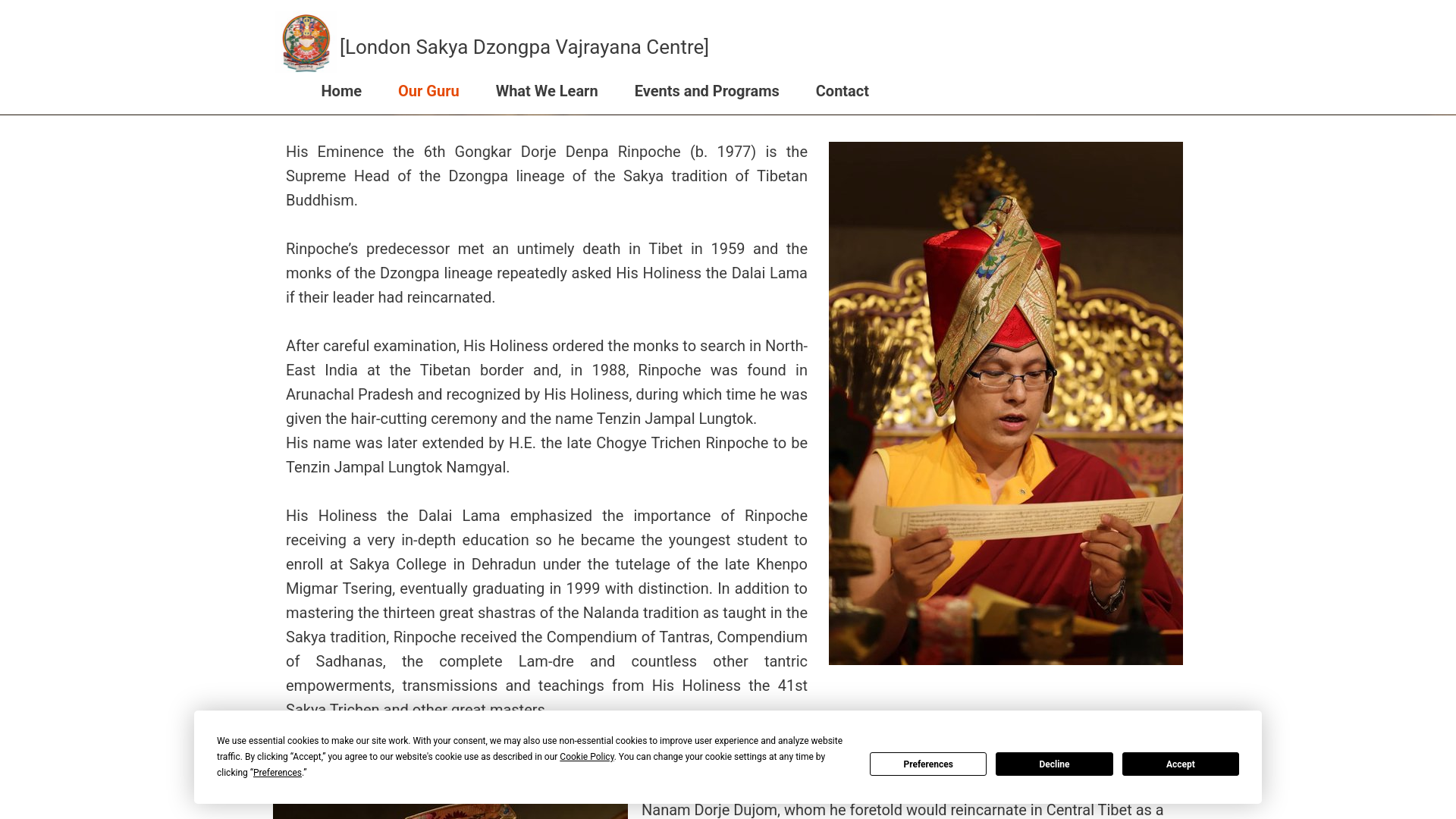 Website screenshot