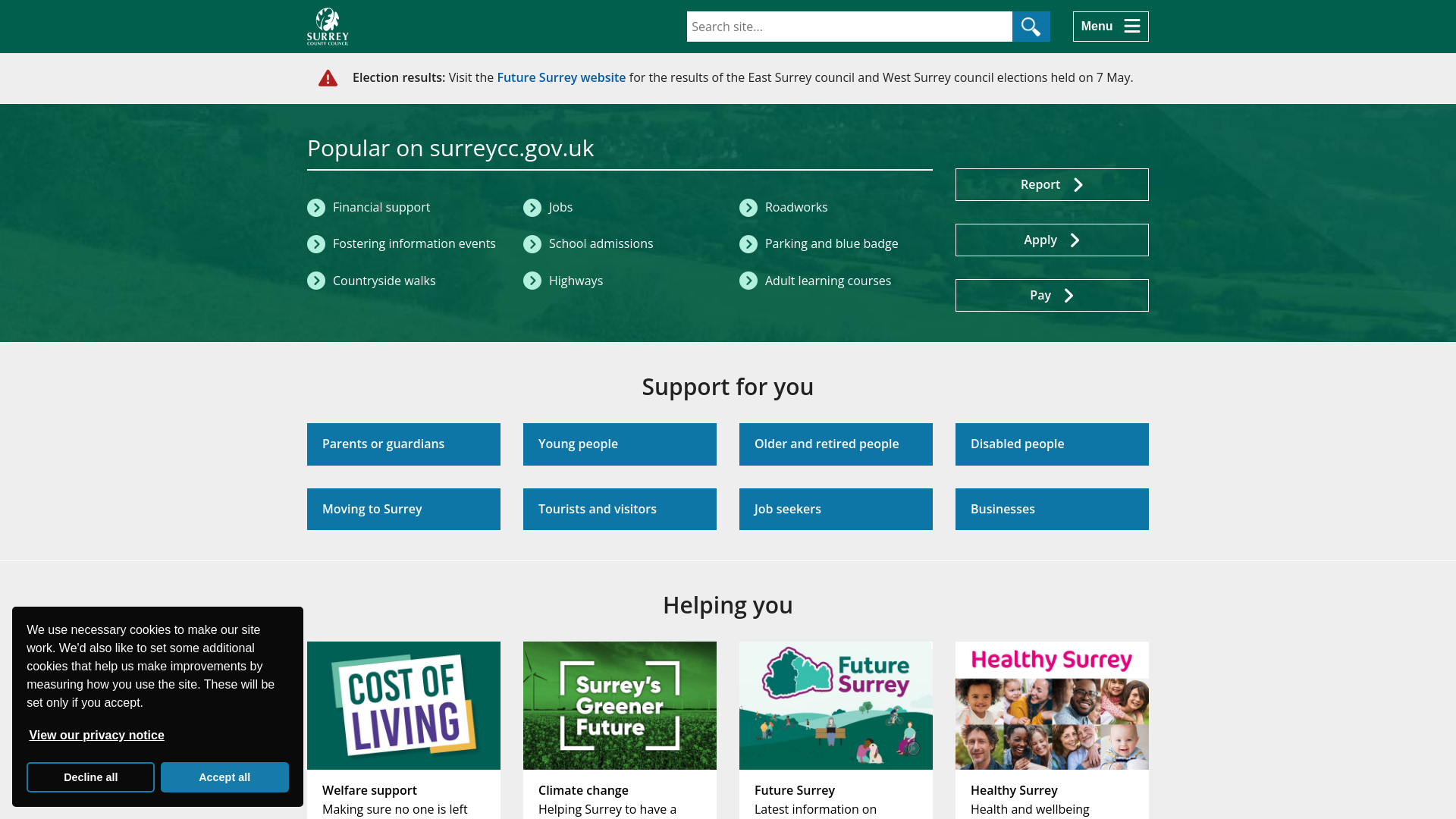 Website screenshot