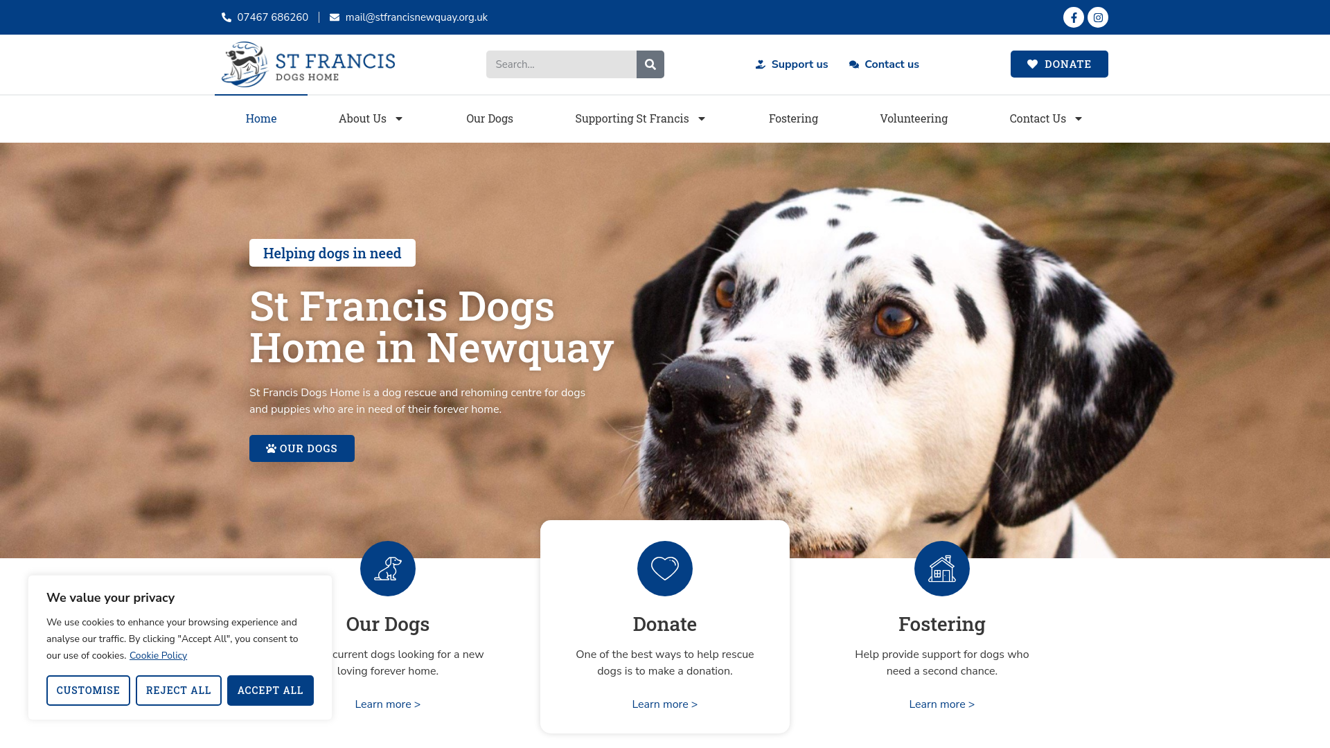 Website screenshot