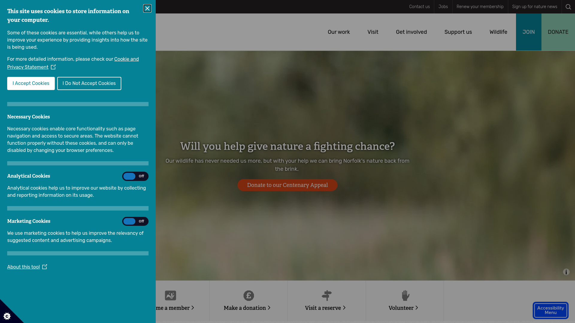 Website screenshot