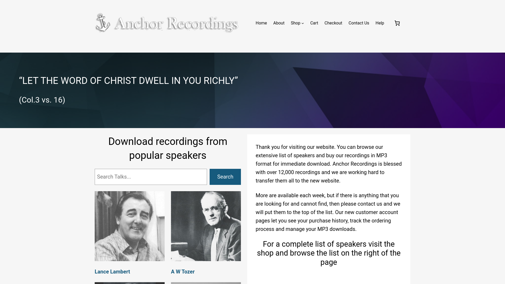 Website screenshot