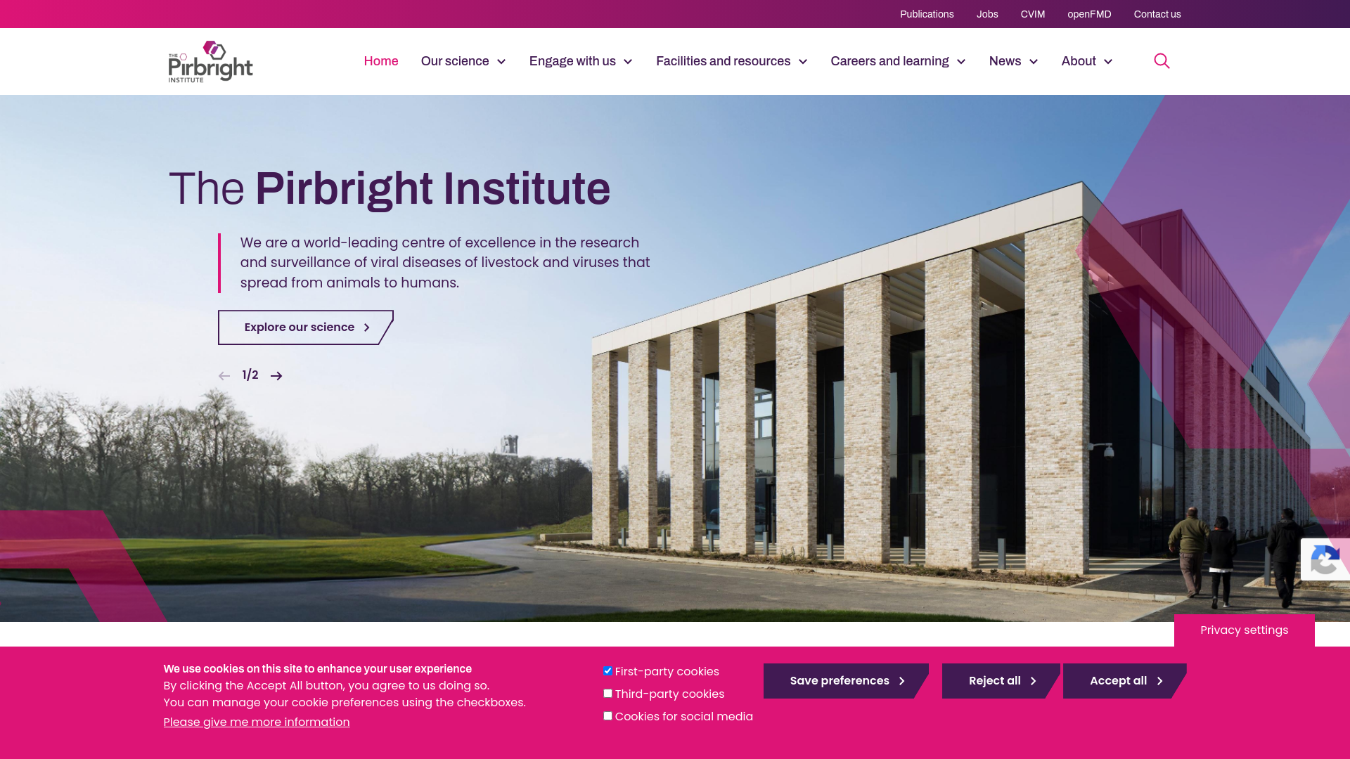 Website screenshot
