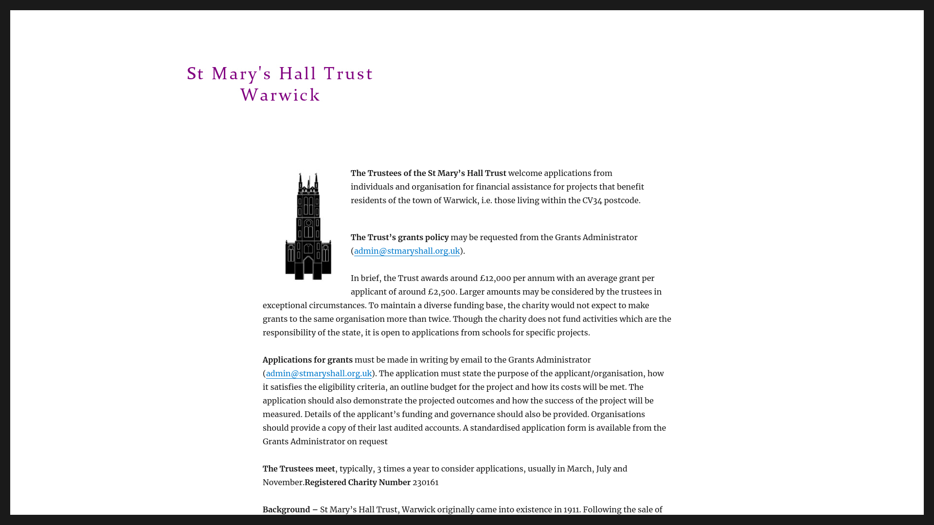 Website screenshot