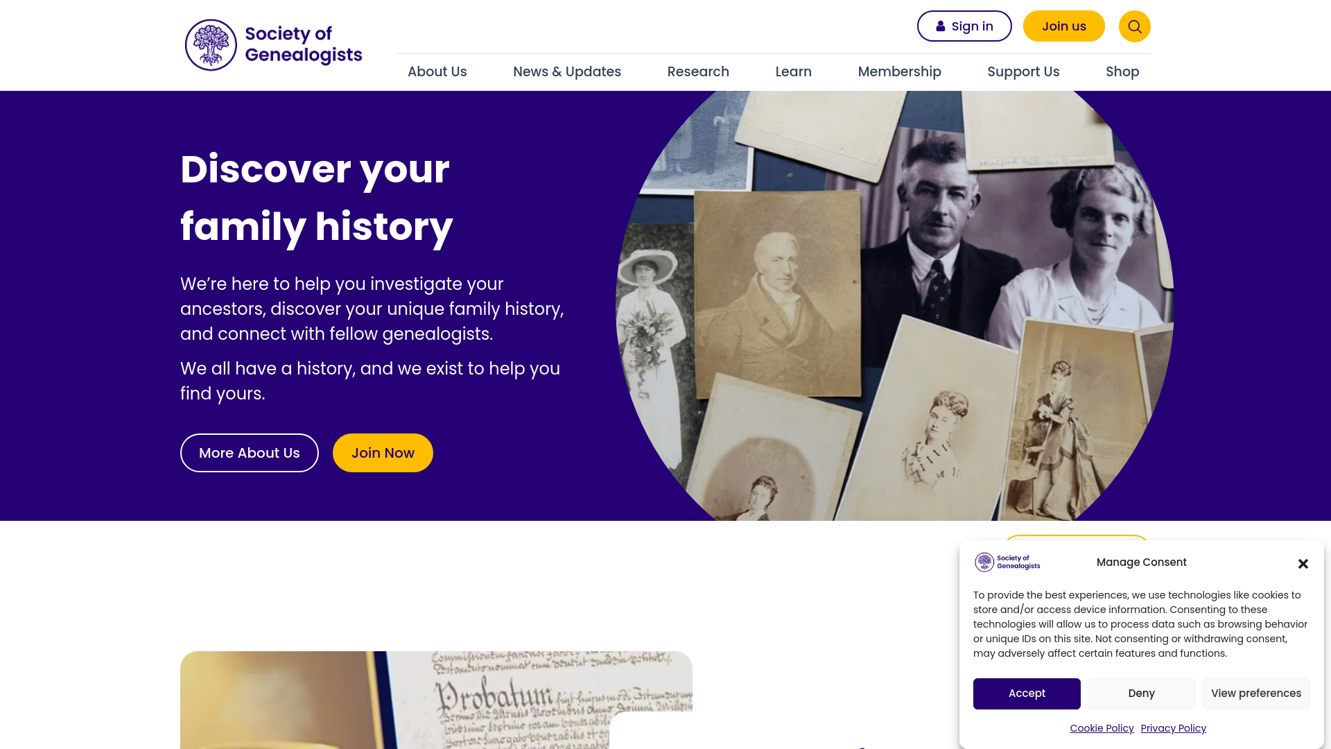 Website screenshot