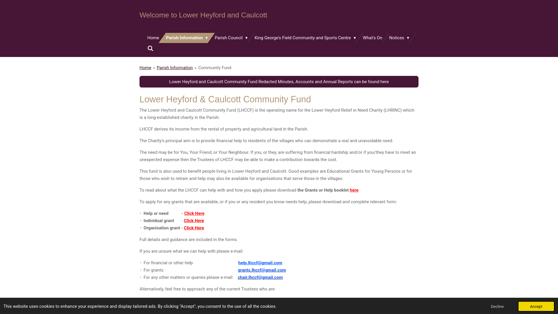 Website screenshot