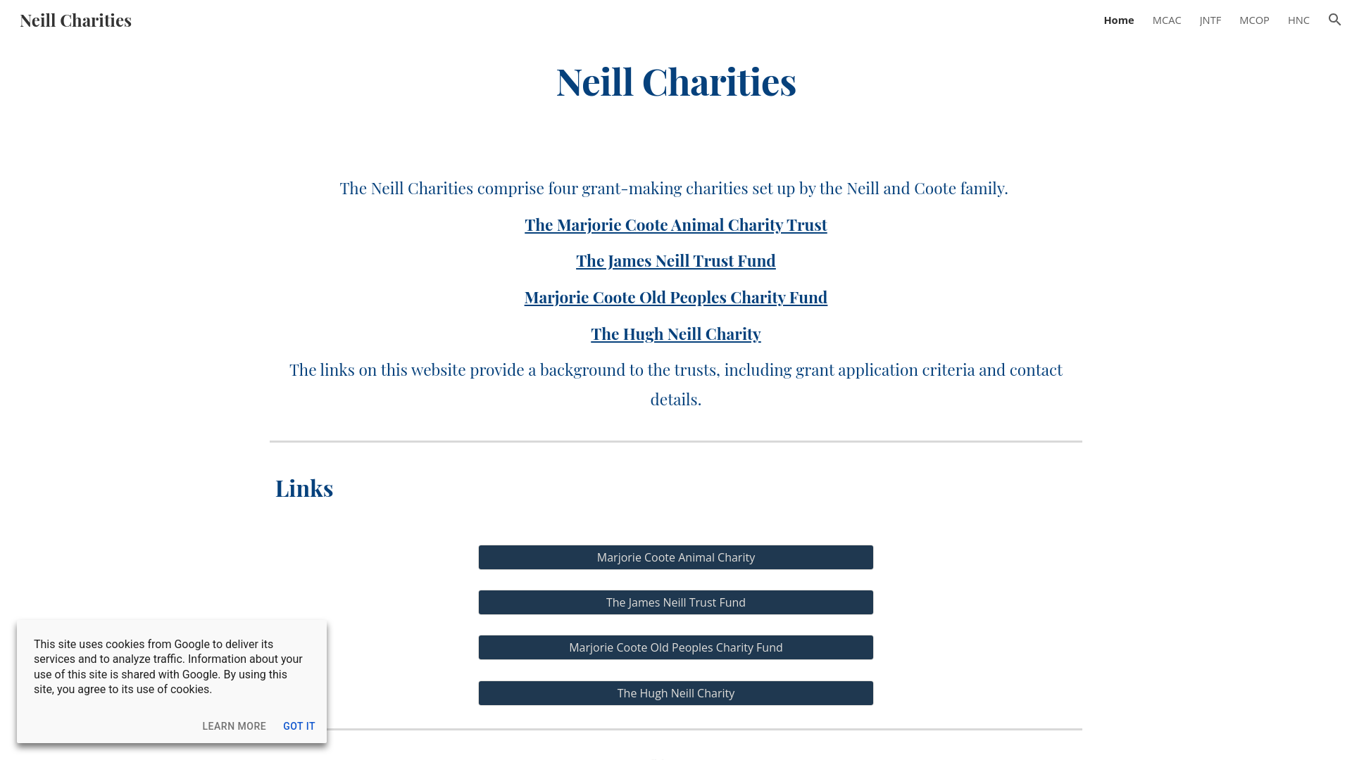Website screenshot