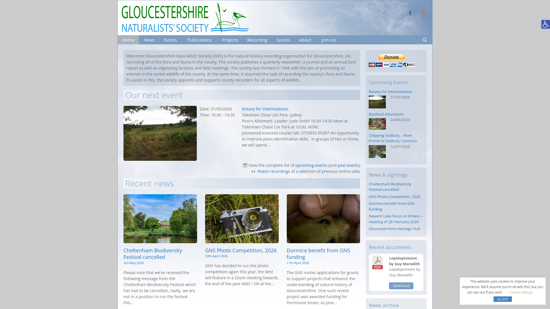 Website screenshot