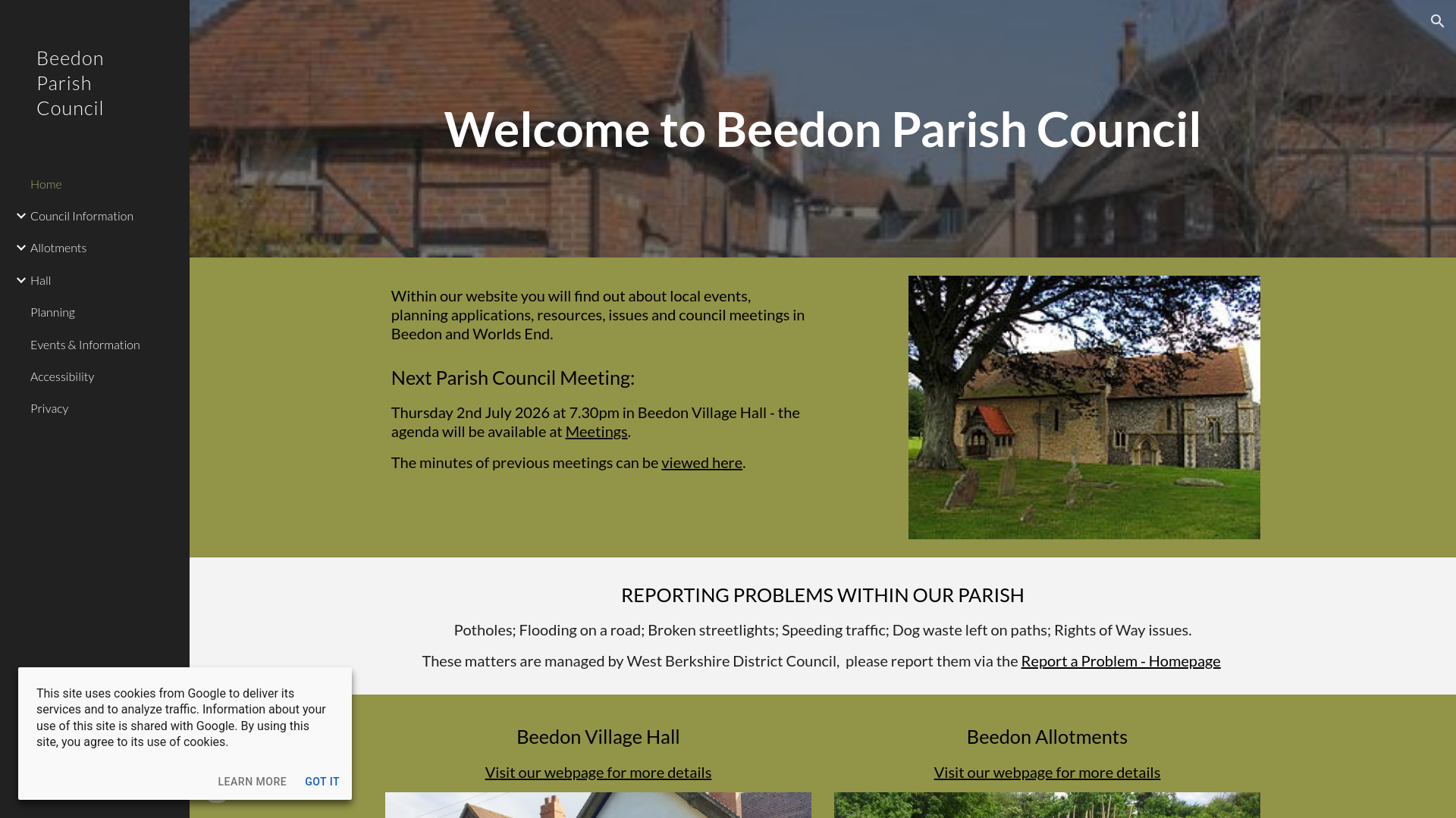 Website screenshot