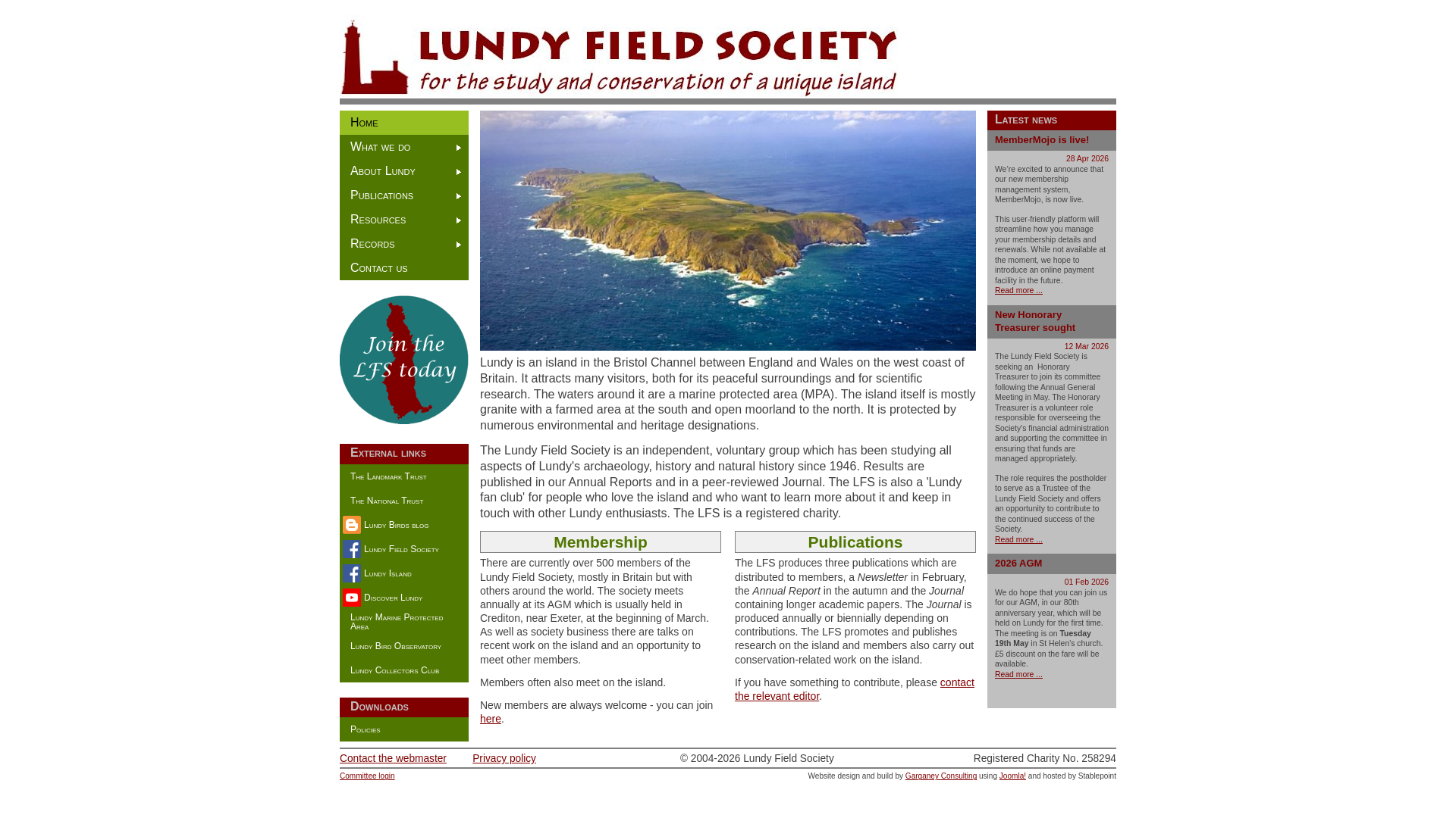 Website screenshot