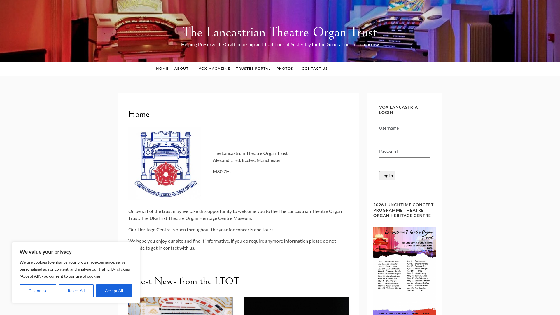 Website screenshot