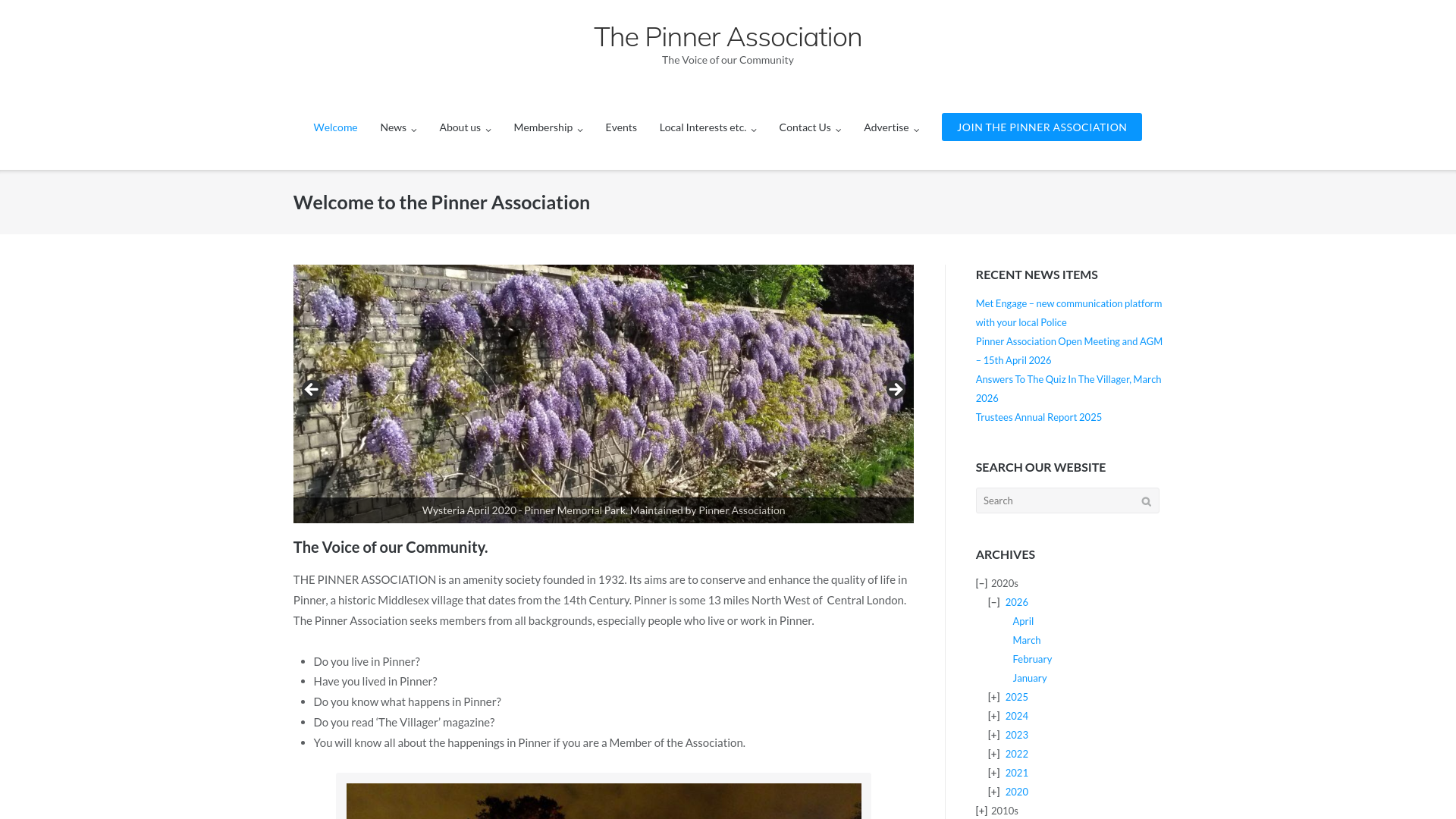 Website screenshot