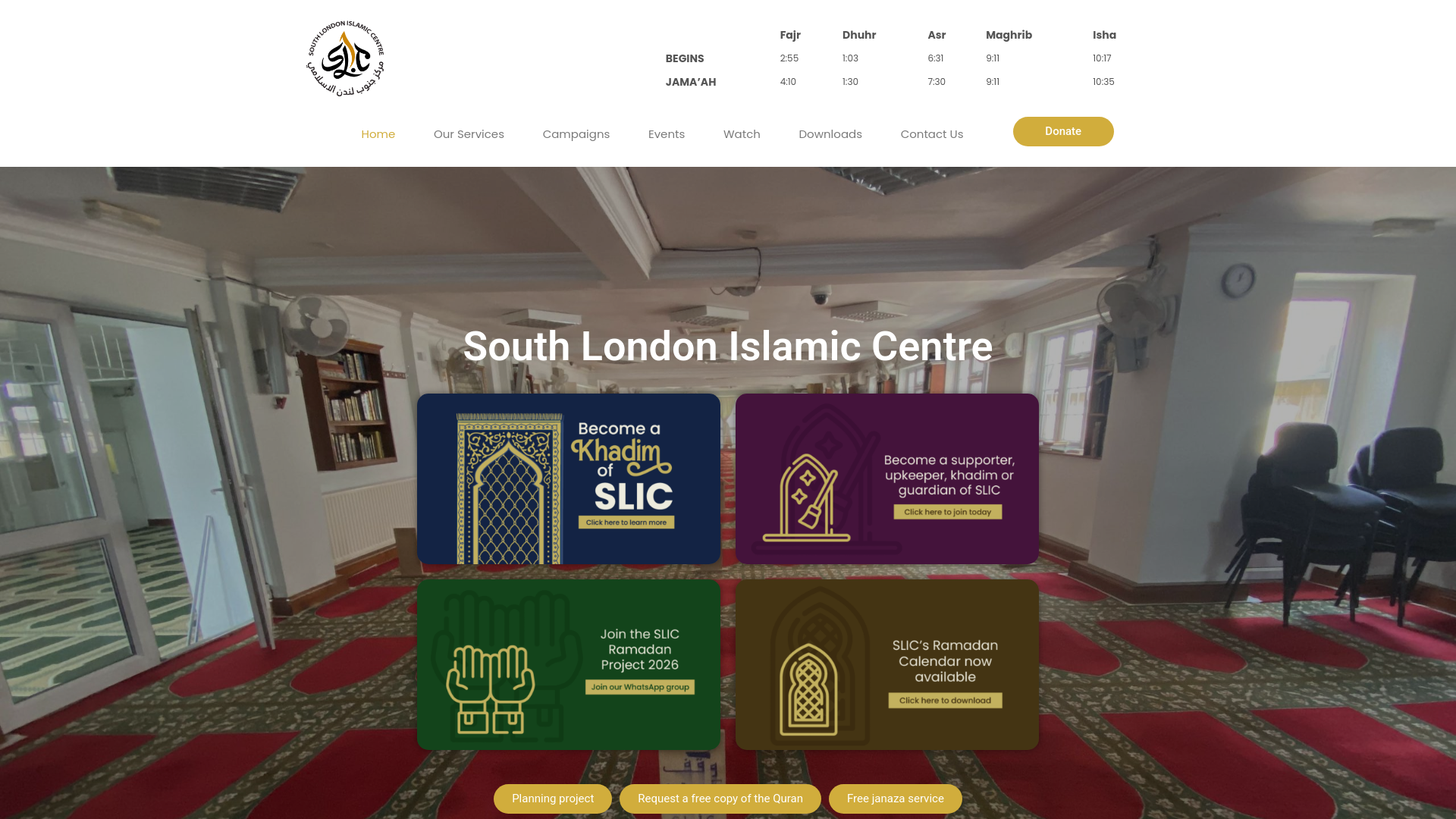 Website screenshot