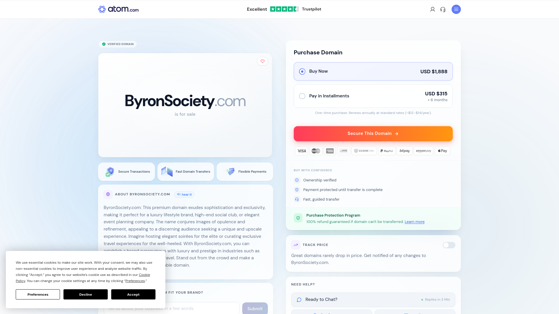 Website screenshot