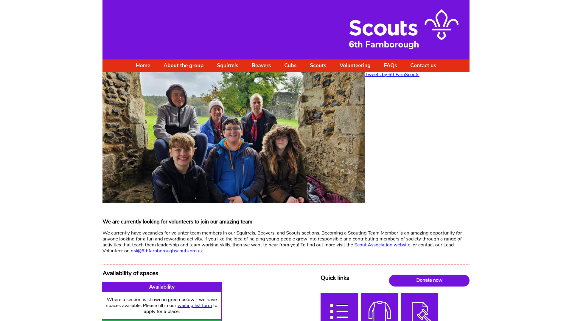 Website screenshot