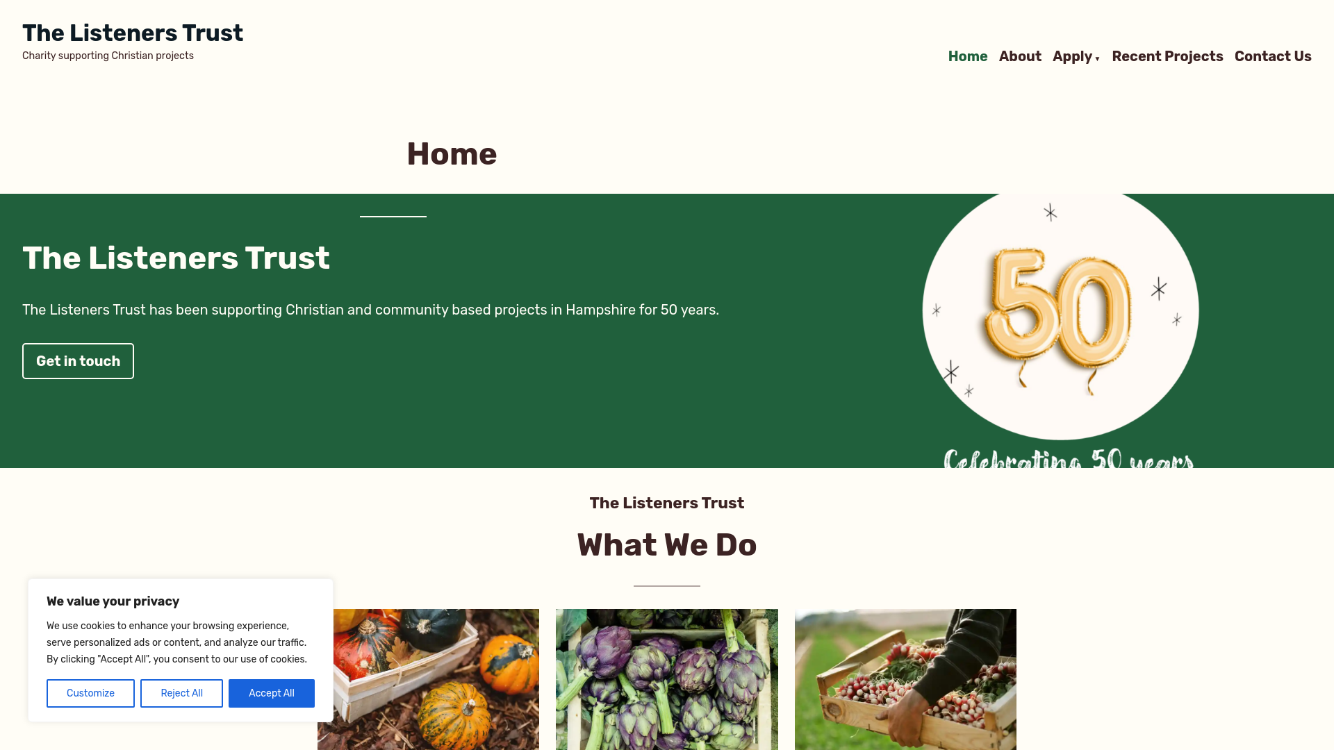 Website screenshot