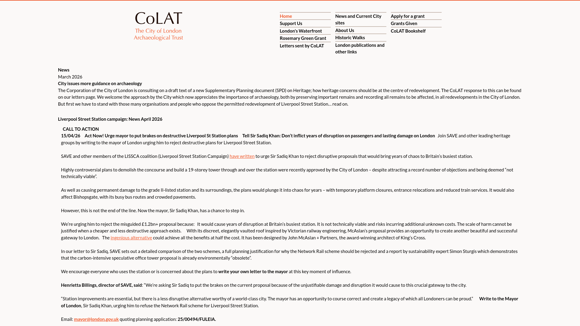 Website screenshot