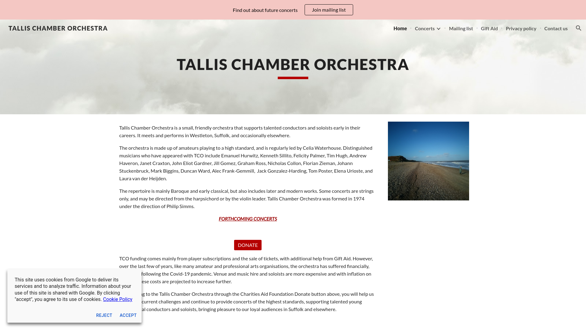 Website screenshot