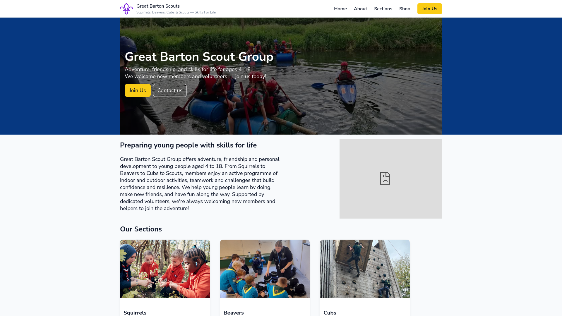 Website screenshot