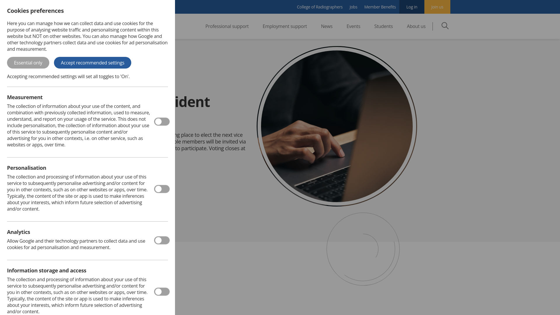 Website screenshot