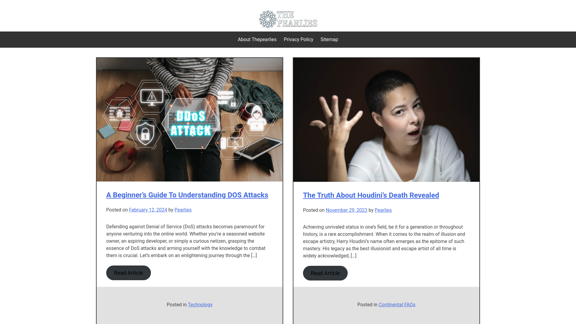 Website screenshot