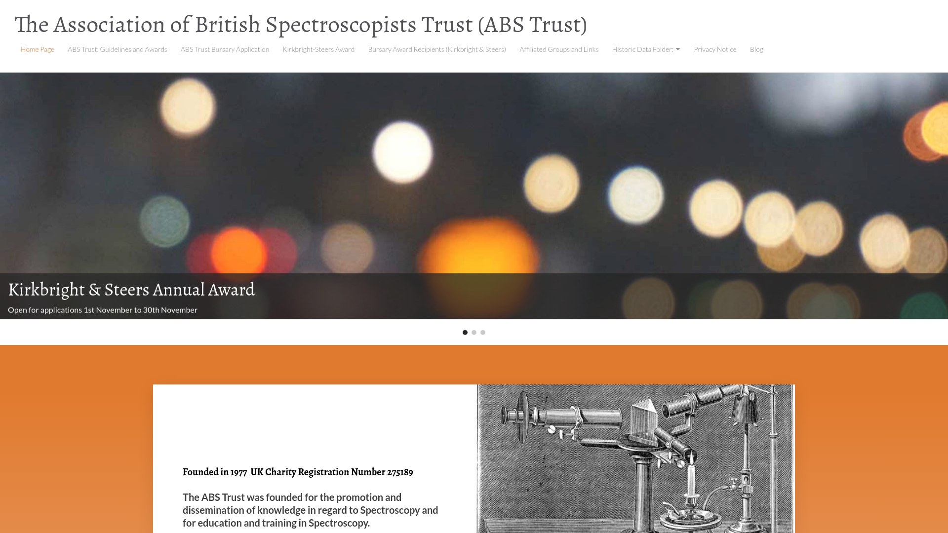 Website screenshot
