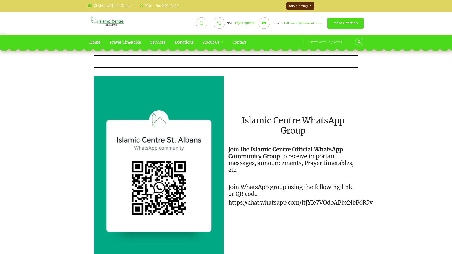 Website screenshot